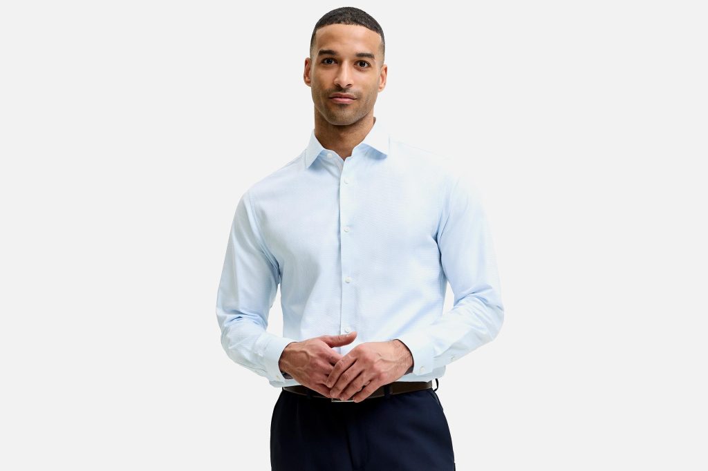 JPRBLAPARKER DETAIL LS SHIRT CASHMERE BLUE