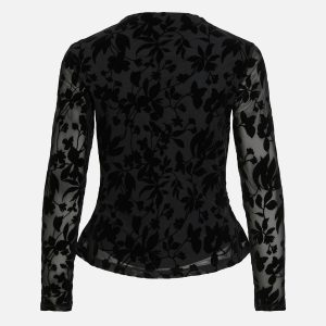 VIRIKKE LS FUNNEL NECK TOP BLACK BEAUTY – Image 2