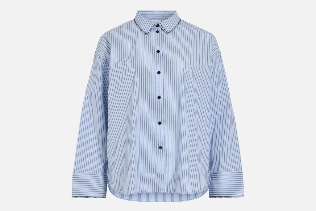VILANSA LS STRIPE SHIRT LIGHT DARK BLUE