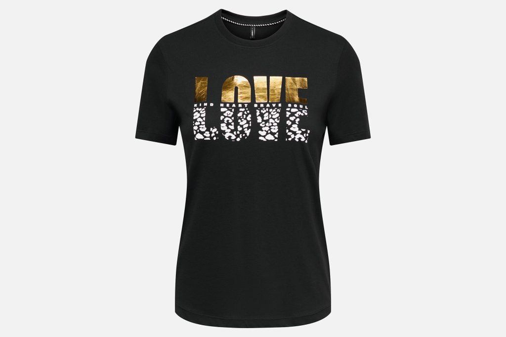 ONLKITA SS TEE JRS NOOS BLACK LOVE LEO