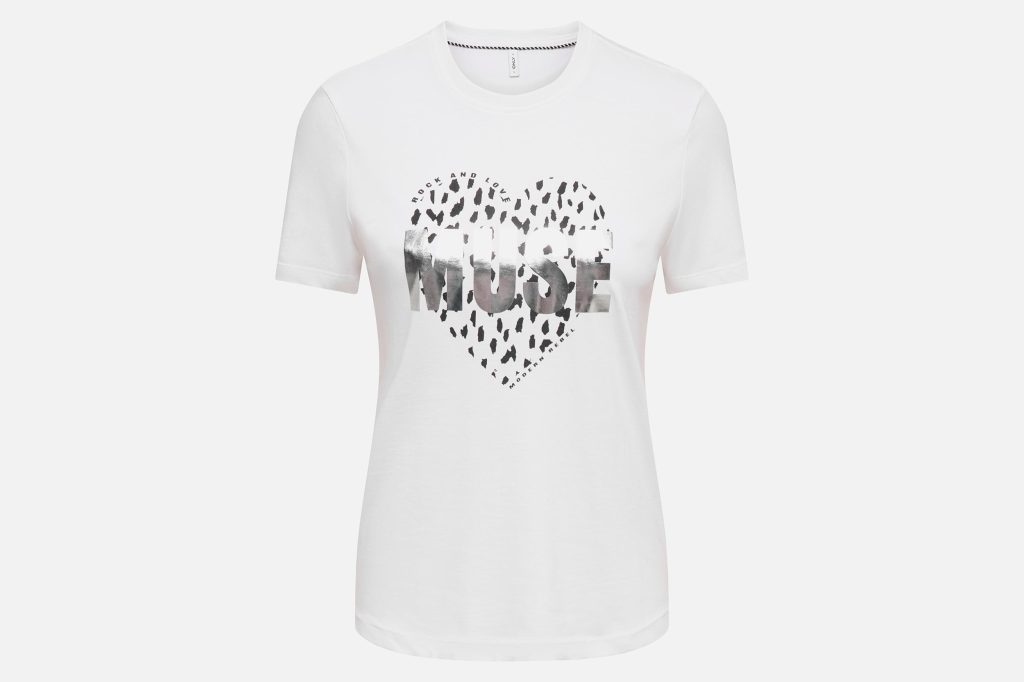 ONLKITA SS TEE JRS NOOS BRIGHT WHITE MUSE HEART
