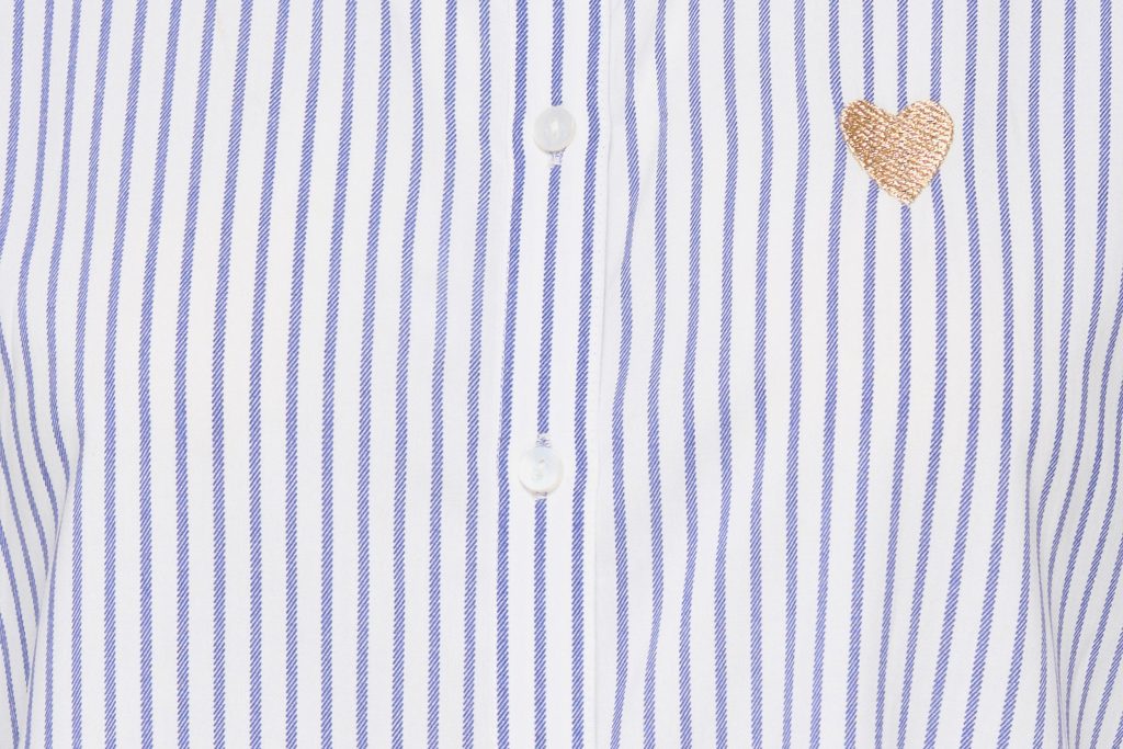 ONLBERIT HEART LS SHIRT CLOUD DANCER BLUE STRIPES