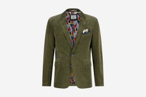 BLAZER 2 TONES RIB FOREST GREEN