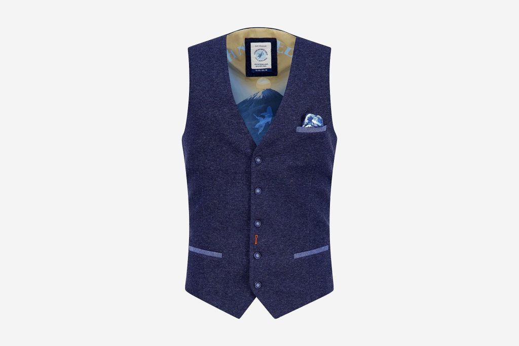 WAISTCOAT PIQUE NAVY