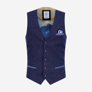 WAISTCOAT PIQUE NAVY – Image 1