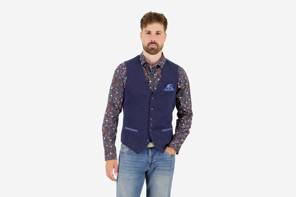 WAISTCOAT PIQUE NAVY
