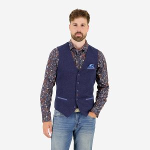 WAISTCOAT PIQUE NAVY – Image 3