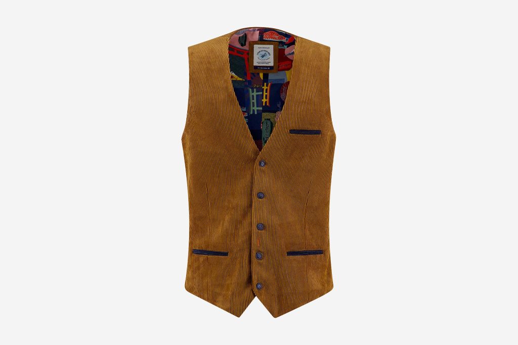 WAISTCOAT RIB COGNAC