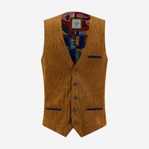 WAISTCOAT RIB COGNAC – Image 1
