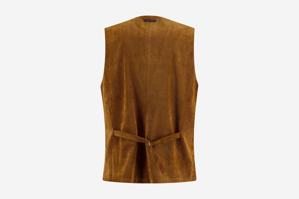 WAISTCOAT RIB COGNAC