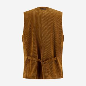 WAISTCOAT RIB COGNAC – Image 2