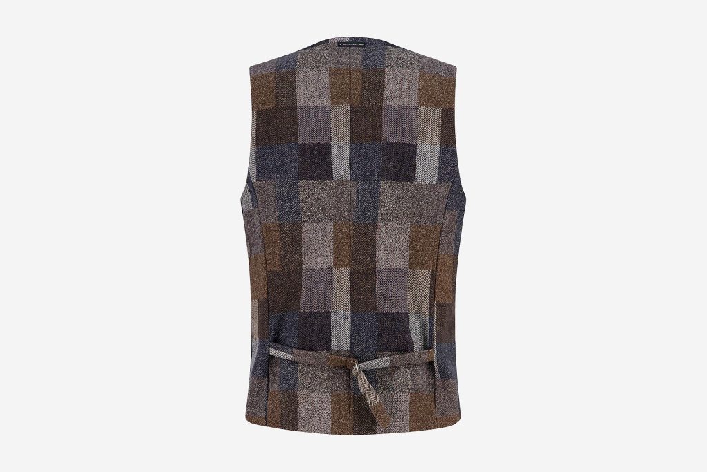 WAISTCOAT BOLD CHECK NAVY
