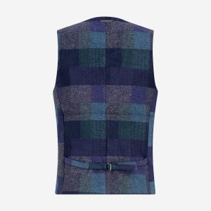 WAISTCOAT BOLD CHECK DARK GREEN – Image 2