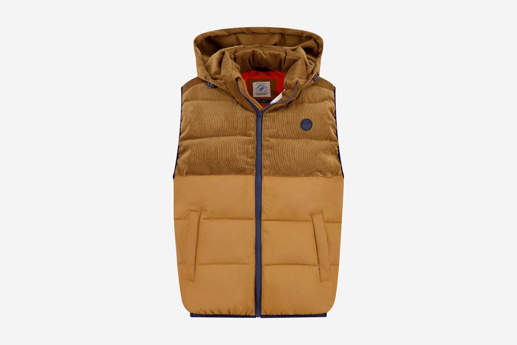 BODYWARMER RIB COGNAC