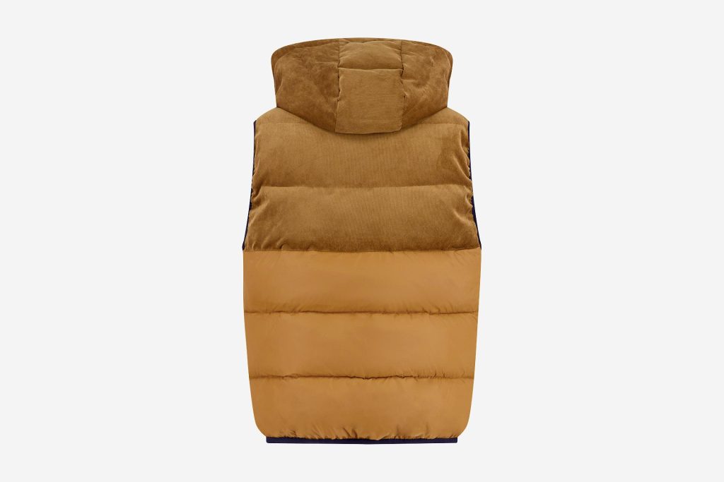 BODYWARMER RIB COGNAC