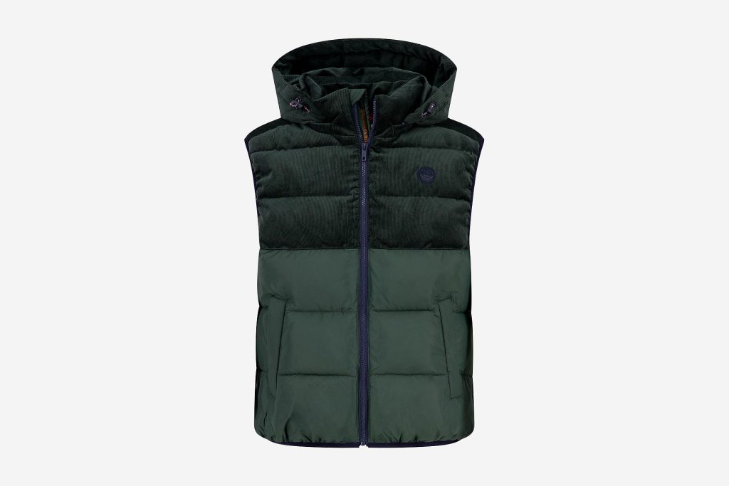 BODYWARMER RIB GREEN