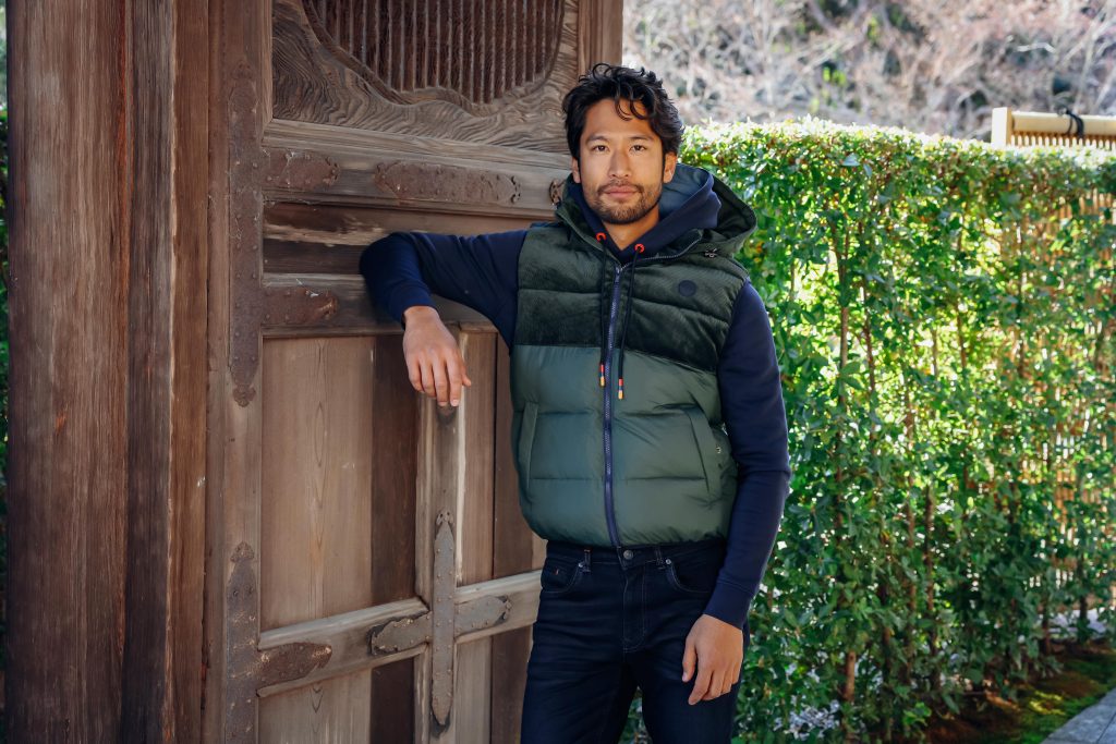 BODYWARMER RIB GREEN