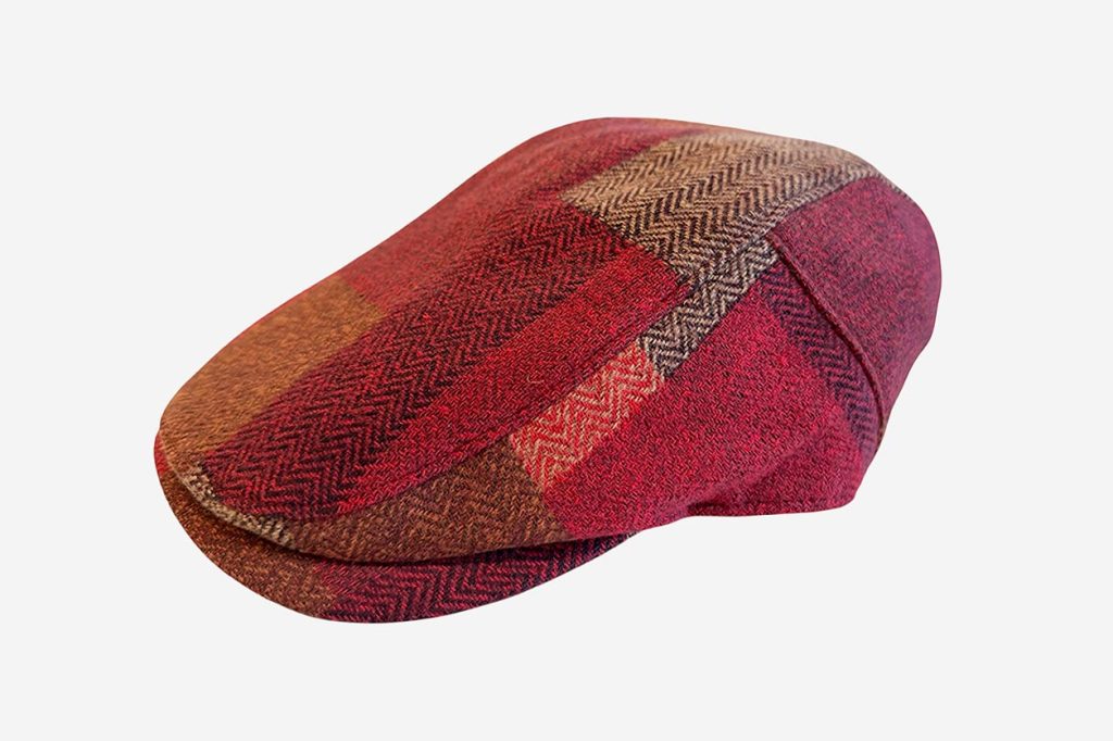 FLATCAP BOLD CHECK BURGUNDY