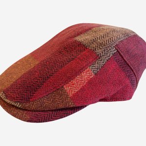FLATCAP BOLD CHECK BURGUNDY - Image 1