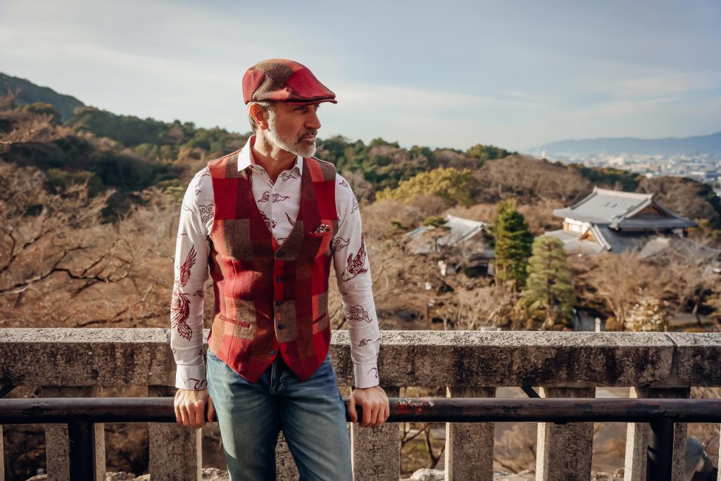 FLATCAP BOLD CHECK BURGUNDY