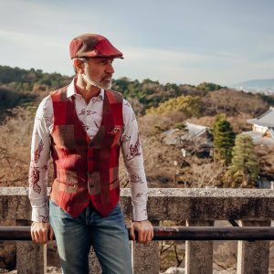 FLATCAP BOLD CHECK BURGUNDY - Image 2