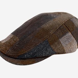 FLATCAP BOLD CHECK NAVY – Image 1