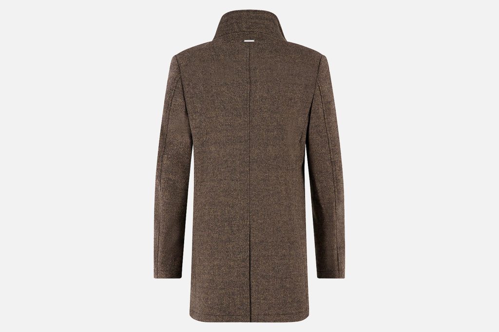 FUNNEL NECK COAT CHOCOLAT BROWN