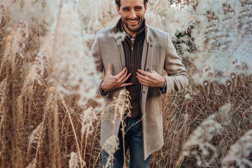 FUNNEL NECK COAT SAND
