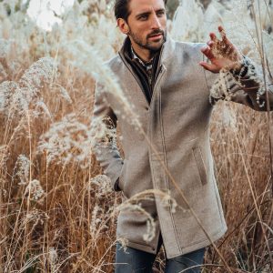 FUNNEL NECK COAT SAND - Image 5