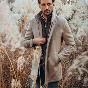 FUNNEL NECK COAT SAND - Image 6