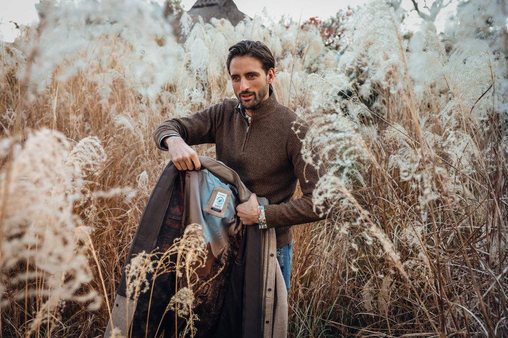 FUNNEL NECK COAT SAND