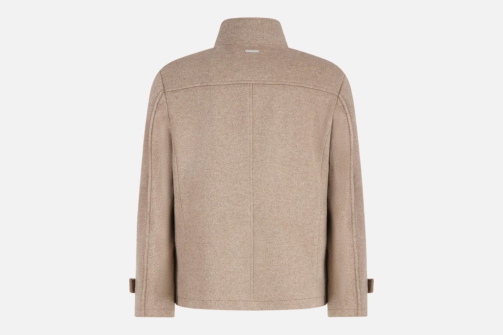 SHORT FUNNEL NECK COAT SAND