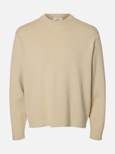 SLHTELLER FN CREW NECK OATMEAL