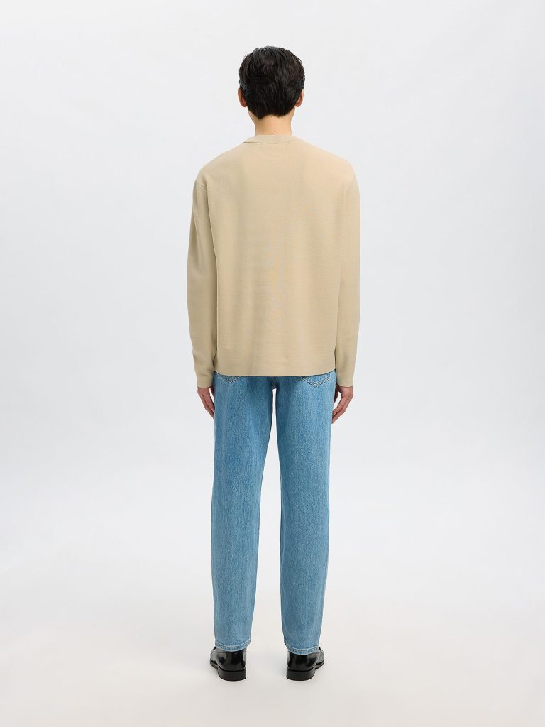 SLHTELLER FN CREW NECK OATMEAL