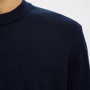 SLHTRAY MERINO BRUSHED CREW NAVY - Image 6