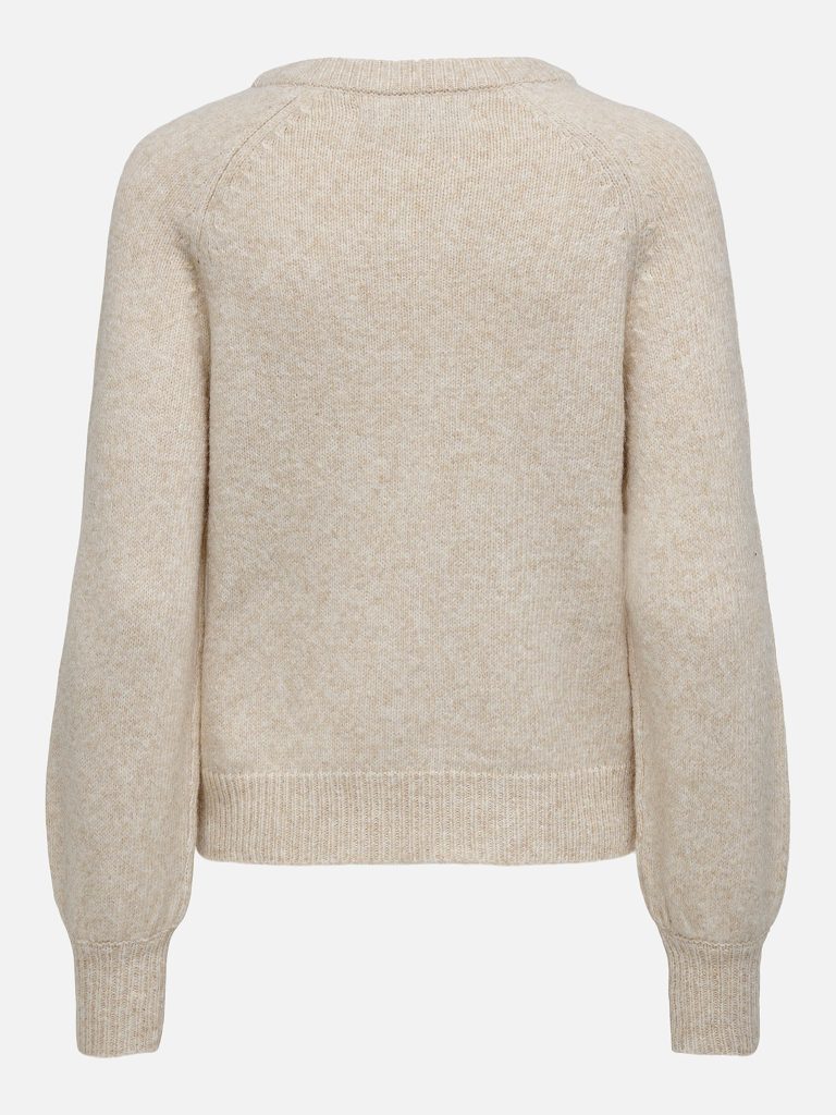 ONLEMMA LS BUTTON ONECK KNT PUMICE STONE