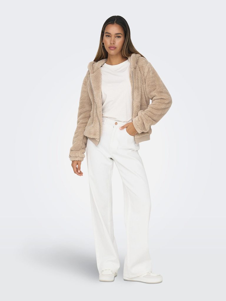 ONLNEWANNA CONTACT SHERPA JKT HUMUS
