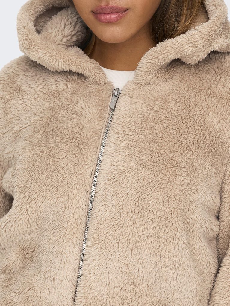 ONLNEWANNA CONTACT SHERPA JKT HUMUS