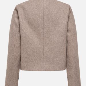 ONLVELA ZIP SHORT JACKET TAUPE GREY – Image 2