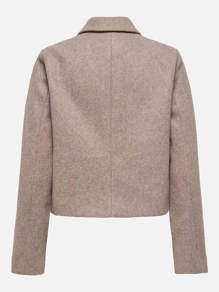 ONLVELA ZIP SHORT JACKET TAUPE GREY