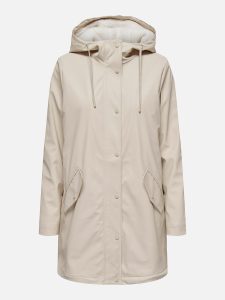 ONLSALLY RAINCOAT OATMEAL WHITE TEDDY
