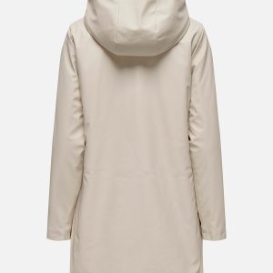 ONLSALLY RAINCOAT OATMEAL WHITE TEDDY – Image 2