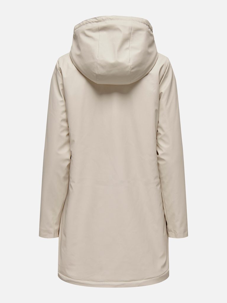 ONLSALLY RAINCOAT OATMEAL WHITE TEDDY