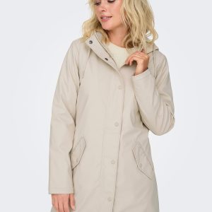 ONLSALLY RAINCOAT OATMEAL WHITE TEDDY – Image 6