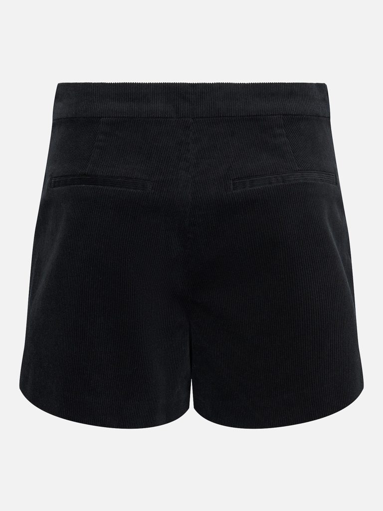 ONLZEVA HW CORD BUT SHORTS BLACK