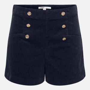 ONLZEVA HW CORD BUT SHORTS NIGHT SKY - Image 1