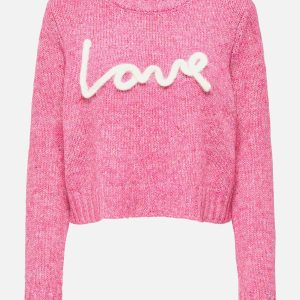 ONLSMILLA LS TEXT DETAIL ONECK FUSCHIA BIRCH – Image 1