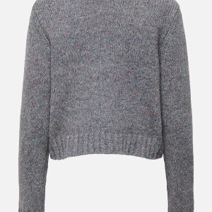 ONLSMILLA LS TEXT DETAIL ONECK DARK GREY FUCHSIA – Image 2