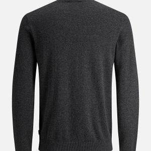 JJEEMIL KNIT ROLL NECK DARK GREY – Image 2