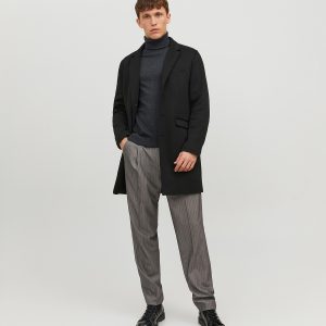 JJEEMIL KNIT ROLL NECK DARK GREY – Image 3